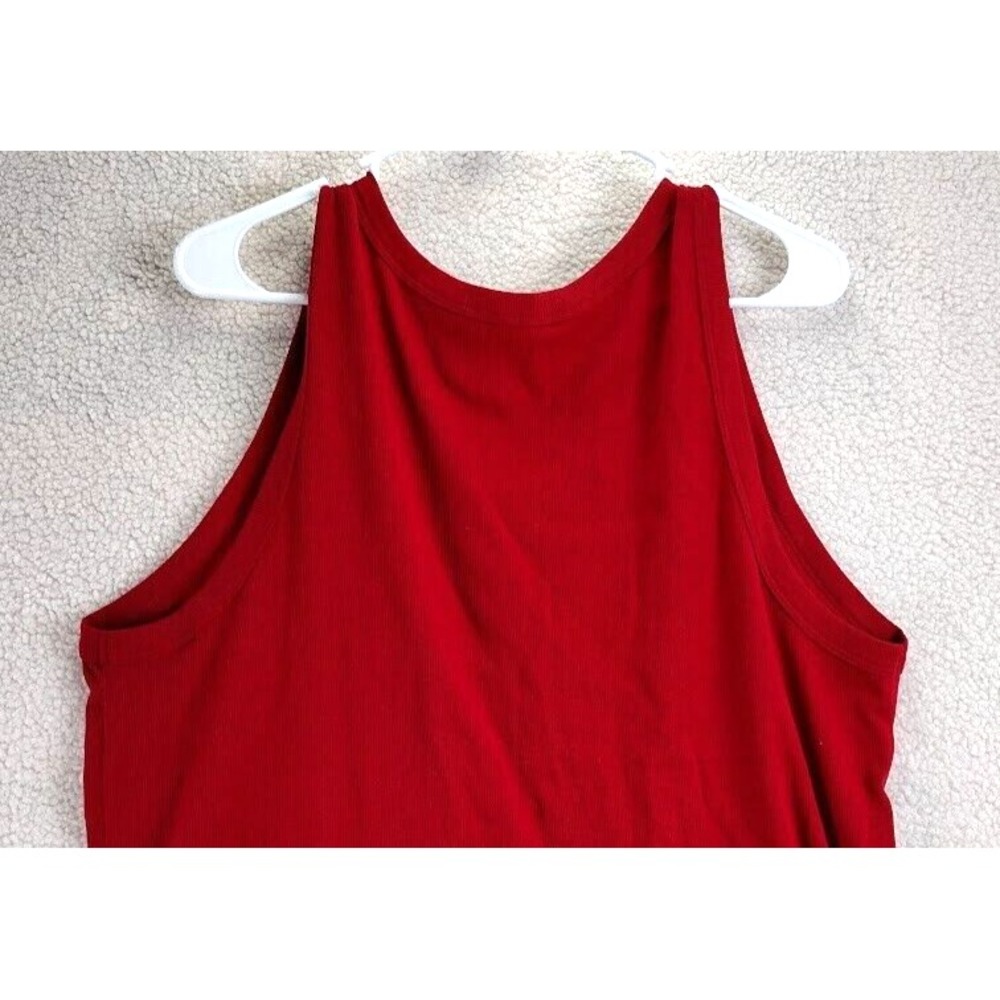 A New Day Women's Red Ribbed Racerback Tank Top Size 3X - Picture 12 of 14